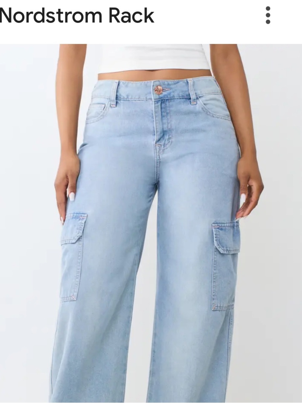 And Now This Jeans cargo wide leg high rise stretch 25